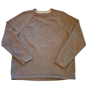 Eddie Bauer Sweater Mens Size XL Brown Knit Crewneck Pullover Classic 90s Y2K